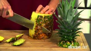 How to Cut Pineapple  Allrecipes [upl. by Nosneh]