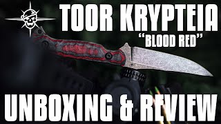 Toor Knives Krypteia Fixed Blade  Blood Red  Unboxing amp Review [upl. by Anod]