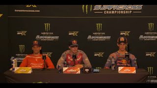 Monster Energy Supercross Press Conference Round 10  Indianapolis [upl. by Dunkin106]