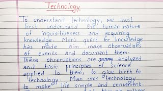 Write a short essay on Technology  Essay [upl. by Anissa628]