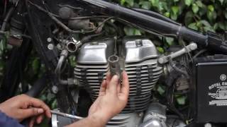 Checking and replacing spark plugs in Bullet 500 UCE [upl. by Mas]