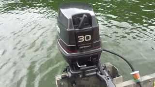 Johnson 30 HP on 1448 aluminum boat [upl. by Hodess]