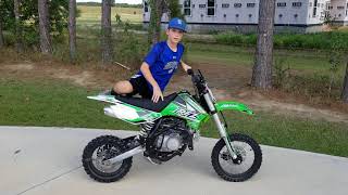 Apollo RFZ Dbx14 125cc clutchless dirt bike pit bike review GREAT bike [upl. by Akenihs261]