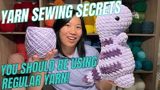 How I Use Regular Yarn to Sew Chenille Plushies Together [upl. by Orion]