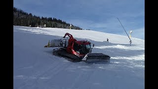 Pistenbully bei der Arbeit  Skifahren in Saalbach [upl. by Aisac]