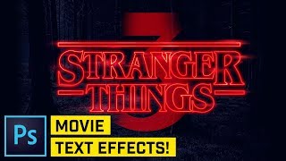 Stranger Things Intro Title Effect Photoshop CC [upl. by Anneirda]