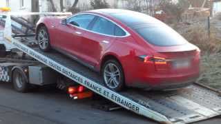 Assistance remorquage dépannage TESLA Model S meurthe et moselle Luxembourg 5754 [upl. by Addiel]