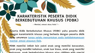 KARAKTERISTIK MURID BERKEBUTUHAN KHUSUS MATERI SOAL PPPK GURU 2023 [upl. by Aholla610]