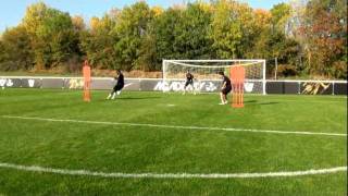 Soccer shooting exercise  The reverse pass to cross and finish drill  Nike Academy [upl. by Daisie]