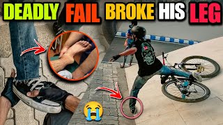 EXTREME STUNT FAIL  Witness the Shocking Leg Break [upl. by Ludmilla]