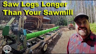 Easy Way to Saw Logs Longer Than Your Sawmill [upl. by Darla295]