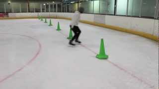 Backwards Crossover Ice Hockey And Power Skating Speed Agility Drill  Crossovers And Tight Turns [upl. by Primalia]