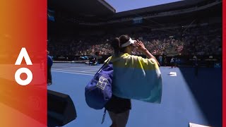 Hsieh Suwei takes the wrong exit  Australian Open 2018 [upl. by Carole]