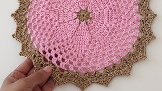 🤌💯Super Easy Crochet Placemat pattern For Beginners  How to Crochet a Placemat  Crochet tablecloth [upl. by Fidelis]