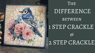 1 amp 2 STEP CRACKLE EXPLAINED  DECOUPAGE FOR BEGINNERS [upl. by Ahsea]