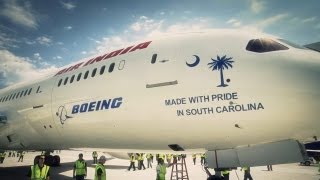 We build jets South Carolinas 1st Boeing 787 rolls out with pride [upl. by Aniratac]