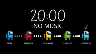 20 MINUTE TIMER with AMONG US PROGRESS BAR NO MUSIC [upl. by Selmner437]