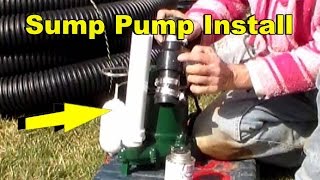 Sump Pump Set Up Zoeller M53 [upl. by Omarr]