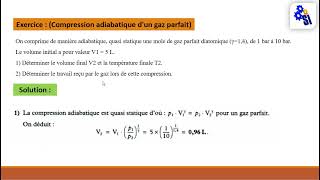 Exercice Compression adiabatique dun gaz parfait [upl. by Bunde]