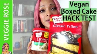 VEGAN Boxed Cake  HACK TEST [upl. by Cowden]