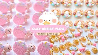 Clay Artist Vlog 🎨 Making Clay Charms in Bulk  Polymer and Air Dry Clay  Studio Vlog [upl. by O'Grady]