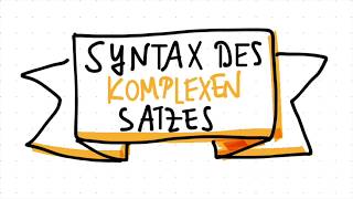 Syntax des komplexen Satzes [upl. by Keller471]