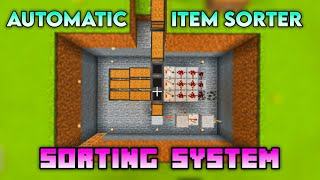 Automatic Sorting System In Minecraft PeBedrock 119 For Gold Farm  Item Sorter For Gold Farm [upl. by Hanikas]