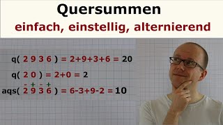 Quersummen  einfach erklärt [upl. by Deirdre]