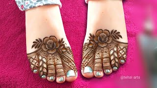 Eid Special beautiful Feet Mehndi Design  easy mehndi design  mehndi ka design  mehndi design [upl. by Panther104]