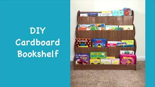 DIY Cardboard Bookshelf  BOOKSHELF  DIY CRAFTS [upl. by Beitris868]