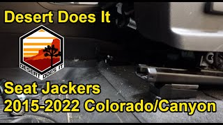 HOW TO Install Desert Does it  Seat Jackers for 20152022 Chevy Colorado amp GMC Canyon  BONUS [upl. by Venn]