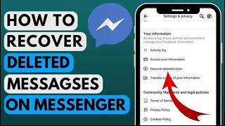 How to Recover Deleted Messages on Messenger 2024 [upl. by Anawed749]