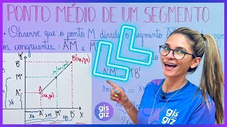 PONTO MÉDIO DE UM SEGMENTO  Geometria analítica  FÓRMULA E EXERCÍCIOS [upl. by Aiuqet802]