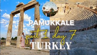 Pamukkale Denizli Turkey Hierapolis Hot Air Balloons Travertines Ancient Ruins [upl. by Verity167]