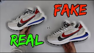 REAL VS FAKE NIKE X SACAI VAPORWAFFLE SAIL SPORT FUCHSIA COMPARISON [upl. by Jahn]