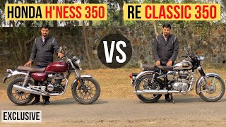 Honda Highness CB350 vs Royal Enfield Classic 350 Comparison हिंदी में [upl. by Scheck653]