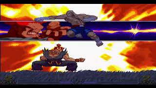 Akuma Rehyped vs Sagat Rehyped  Marvel vs Capcom MAX Gameplay [upl. by Lanaj126]