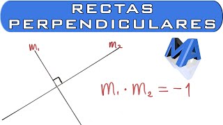 Rectas perpendiculares  Ecuación de la recta [upl. by Zimmerman303]