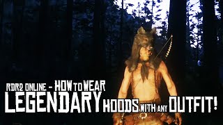 RDR2 Online  How To Wear The Legendary Hoods With Any Coat or Outfit [upl. by Emiolhs351]