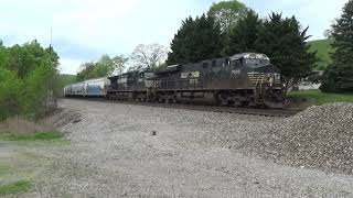 NS 118 manifest by Shawsville 42624 DC power up frontAC44 pushing rather short consist 75 cars [upl. by Desdamonna547]