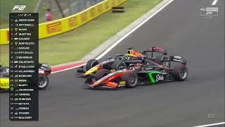 Enzo Fittipaldi overtake on Isack Hadjar F2 Hungarian GP 2024 [upl. by Nileek776]