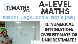 ALevel Maths I305 Numerical Integration Overestimate or Underestimate [upl. by Daisi]