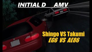 Initial D First Stage AMV AE86 VS EG6  Takumi VS Shingo Like the Anime Trueno vs Civic [upl. by Heiner]