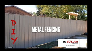 DIY METAL FENCING with wooden post [upl. by Susann]