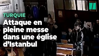 Un mort dans une attaque en pleine messe dans une église dIstanbul [upl. by Ahsena]