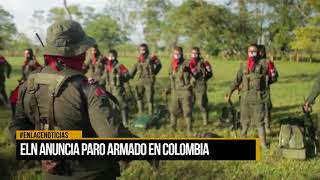 ELN anuncia paro armado en Colombia [upl. by Nolana890]