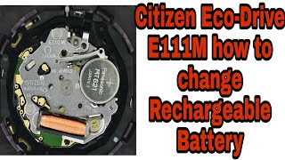 Citizen EcoDrive E111M how to change rechargeable battery [upl. by Gilbert355]