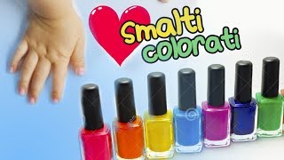 Smalto colorato bambini  shellac colors [upl. by Eudosia]