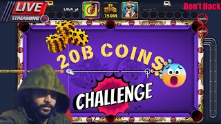 20B Coin Challenge in 8 Ball Pool  Join the Live Action [upl. by Dyke]