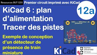 Premier PCB avec KiCad 6  Tracer des pistes et des plans dalimentations plan de masse [upl. by Eisle]